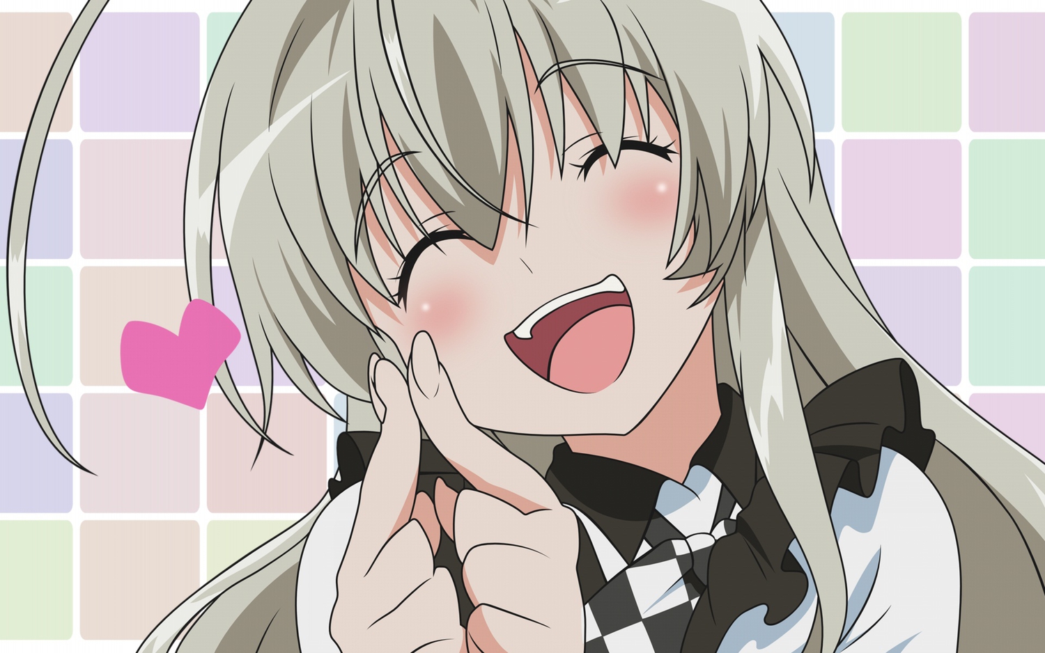 close, haiyore!_nyaruko-san, long_hair, nyaruko, vector, white_hair