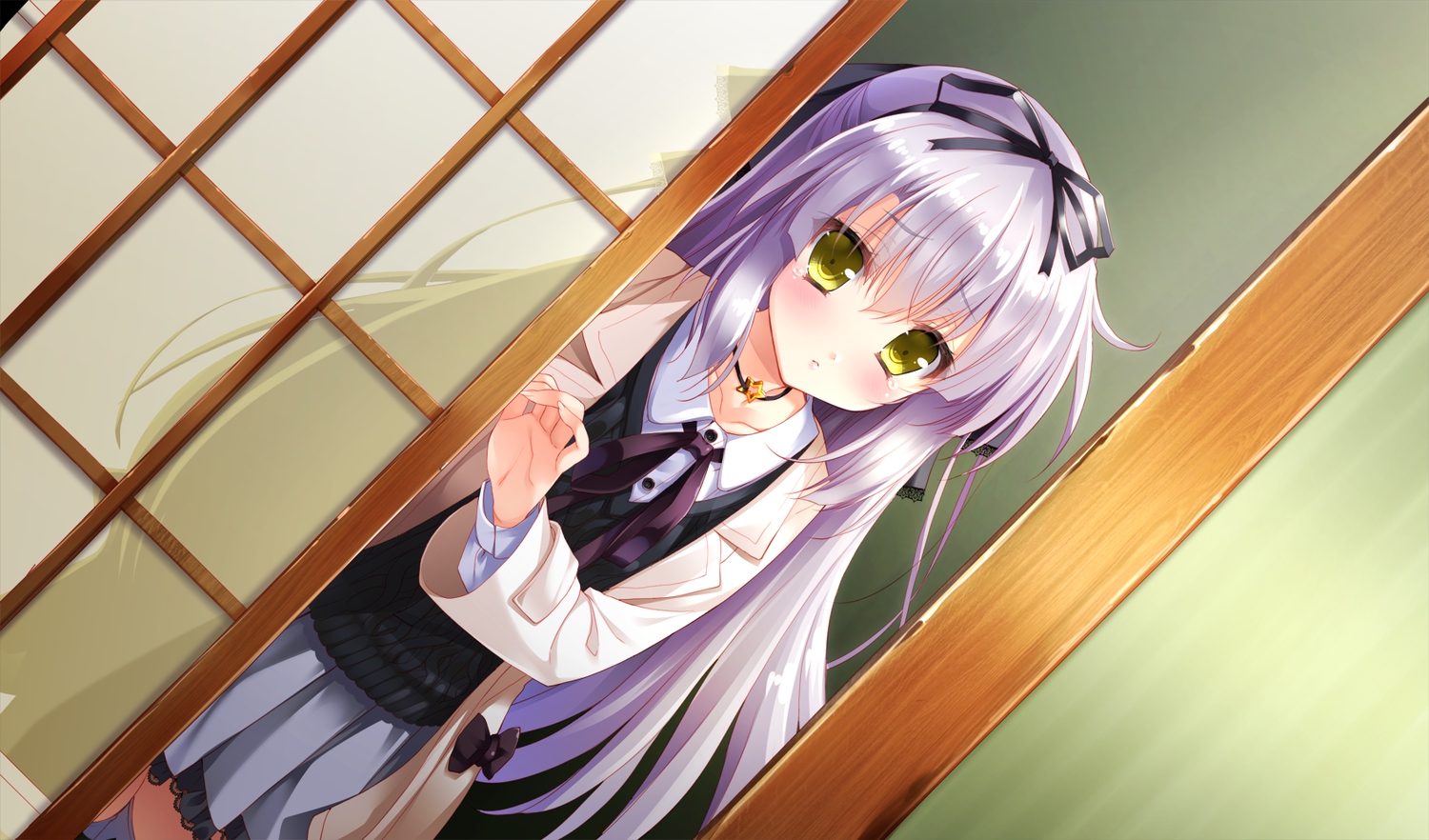 game_cg, gray_hair, lass, long_hair, shoujo_shiniki_shoujo_tengoku, takagi_sana, tears, yellow_eyes