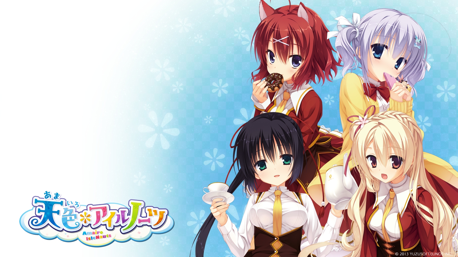 amagiri_yune, amairo_islenauts, kobuichi, logo, masaki_gaillard, muririn, shiraga_airi, shirley_warwick