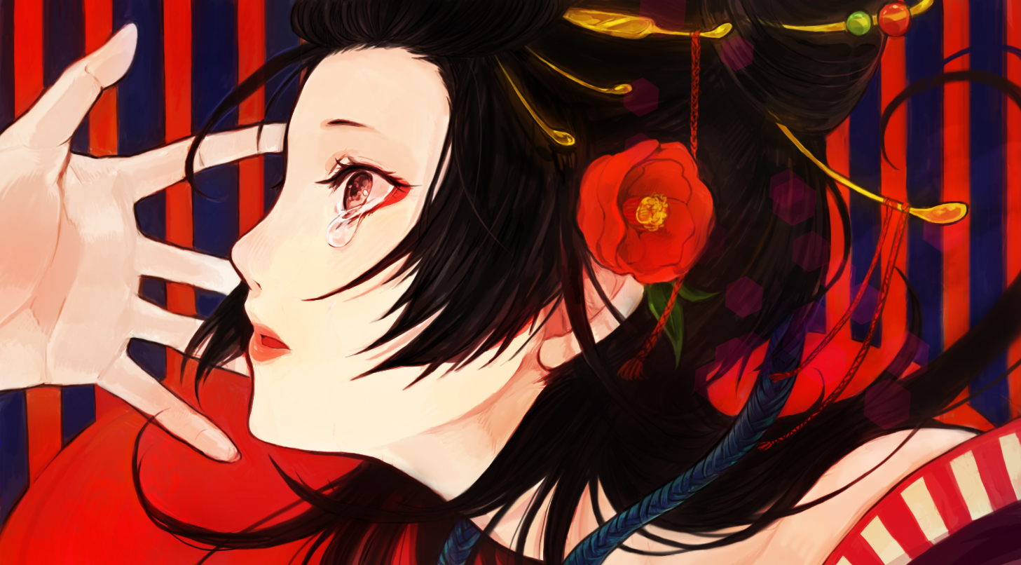 black_hair, close, noricopo_(nori0w0), original, tears