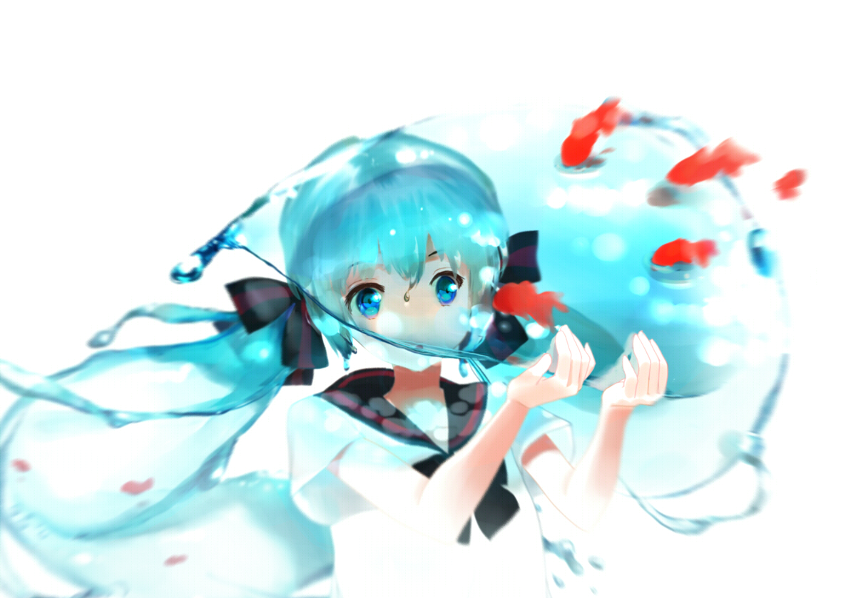 blue_eyes, blue_hair, bottle_miku, hatsune_miku, long_hair, school_uniform, tera_(teraura), vocaloid