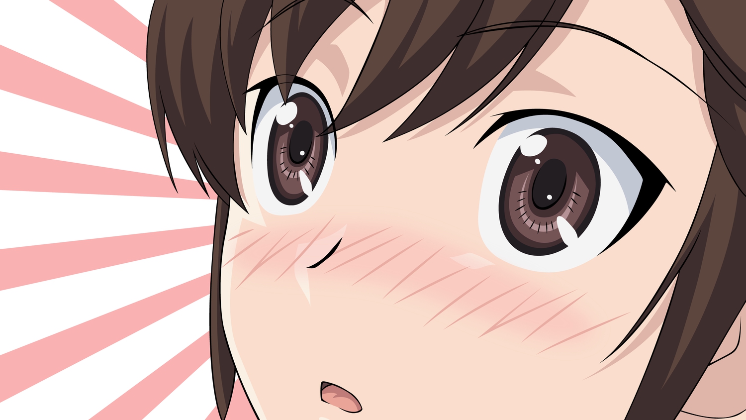 blush, brown_eyes, brown_hair, close, kami_nomi_zo_shiru_sekai, kosaka_chihiro, vector