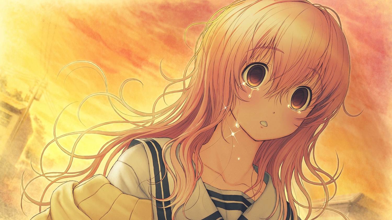 brown_eyes, close, crying, game_cg, kimi_to_kanojo_to_kanojo_no_koi., long_hair, mukou_aoi, nitroplus