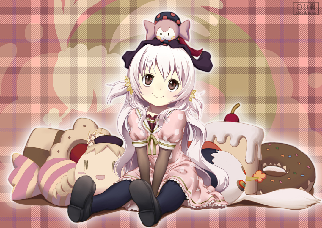 brown_eyes, charlotte_(mahou_shoujo_madoka_magica), loli, long_hair, mahou_shoujo_madoka_magica, momoe_nagisa, pantyhose, shiroi_karasu