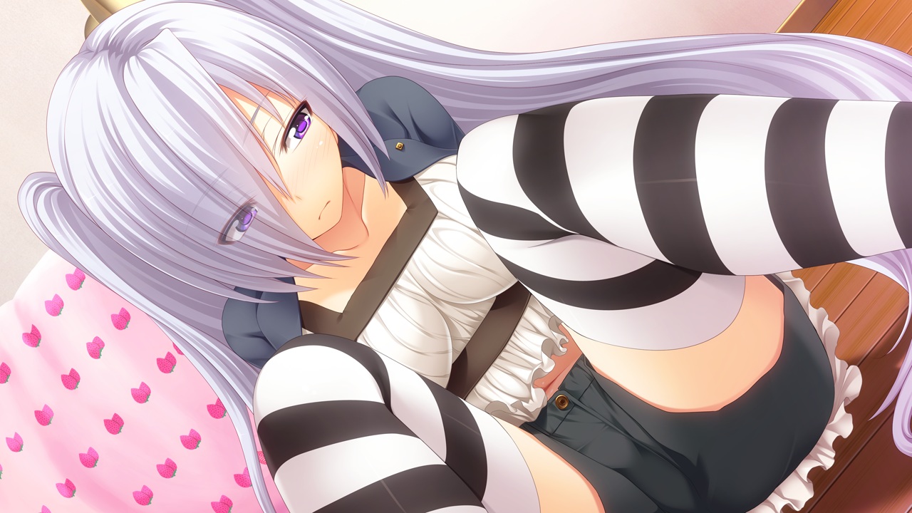 blush, ch@r, game_cg, gleam_garden_no_shoujo, gray_hair, long_hair, purple_eyes, shirayuki_(gleam_garden_no_shoujo)