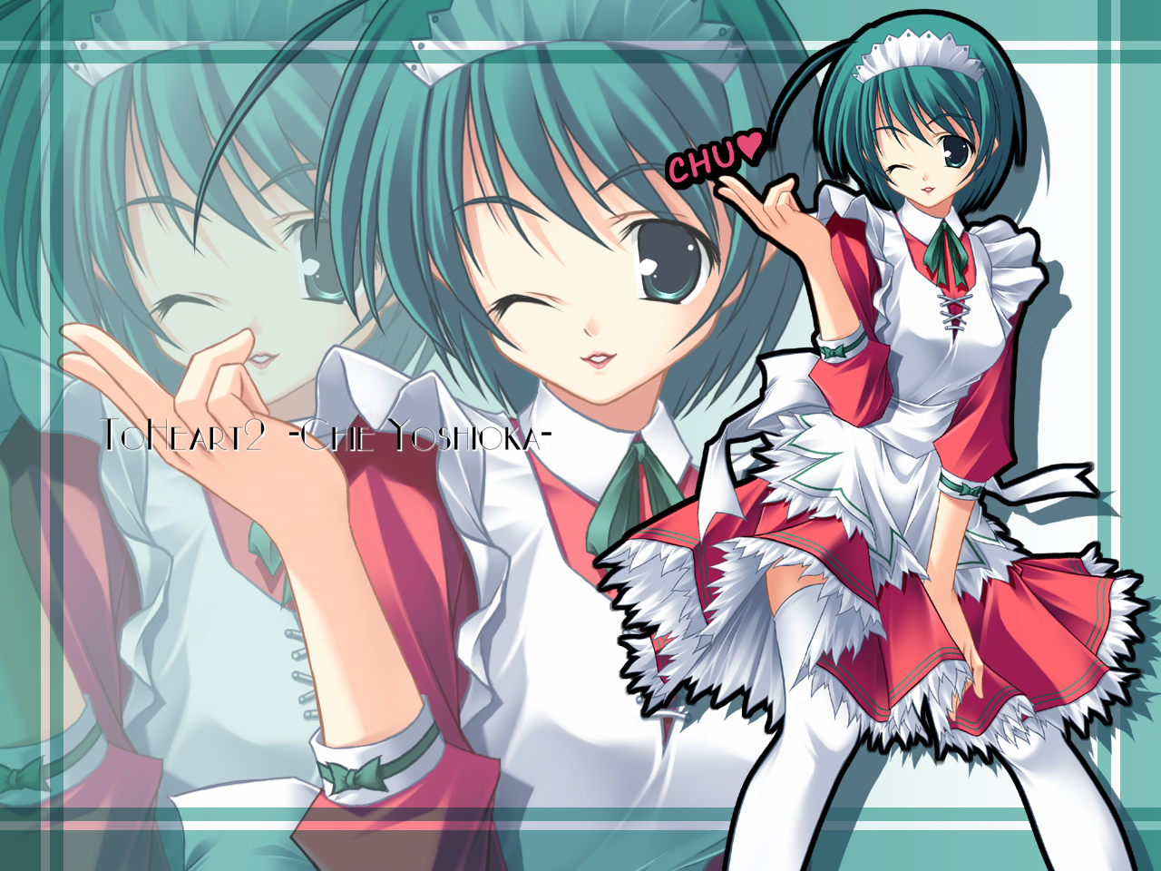 aquaplus, leaf, maid, to_heart, to_heart_2, waitress, yoshioka_chie, zoom_layer