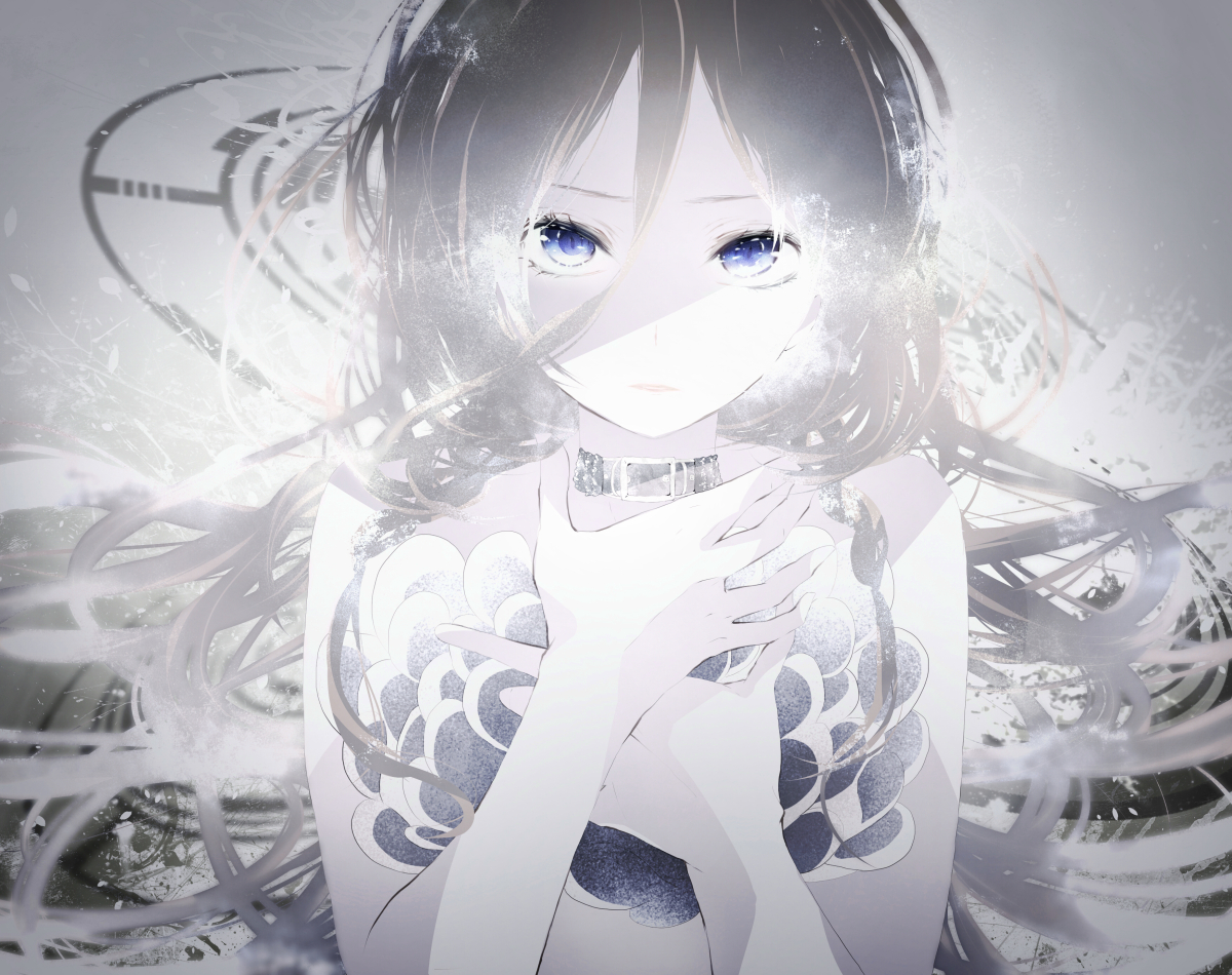 amakura_(islit), blue_eyes, collar, ia, long_hair, vocaloid