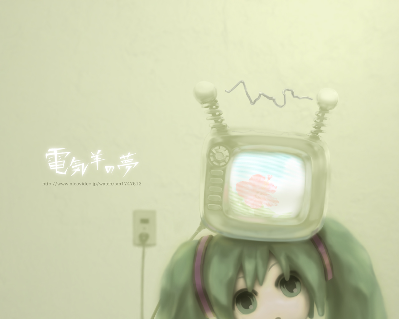 chibi, green, green_eyes, green_hair, hatsune_miku, long_hair, nekoita, twintails