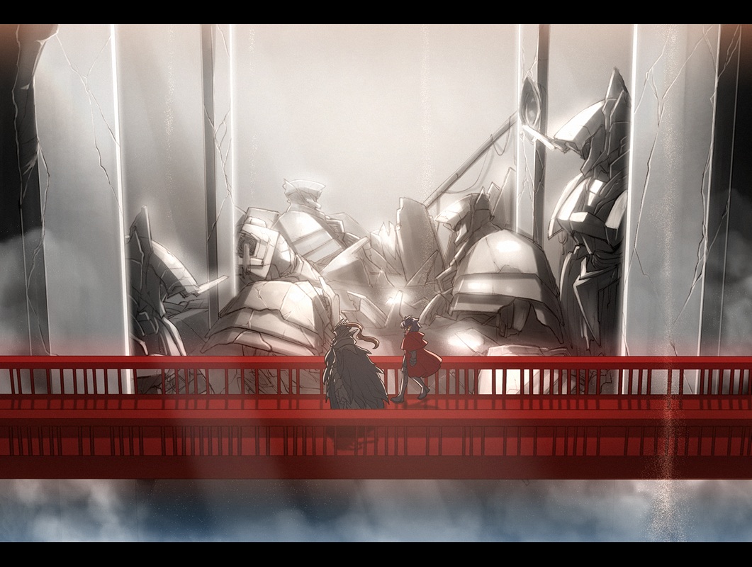 armor, gray, hazuki_gean, original, pixiv_fantasia, short_hair