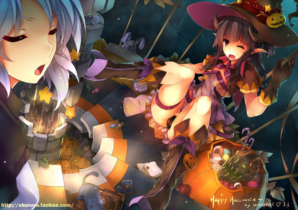 2girls, animal, boots, brown_eyes, brown_hair, cameltoe, candy, cat