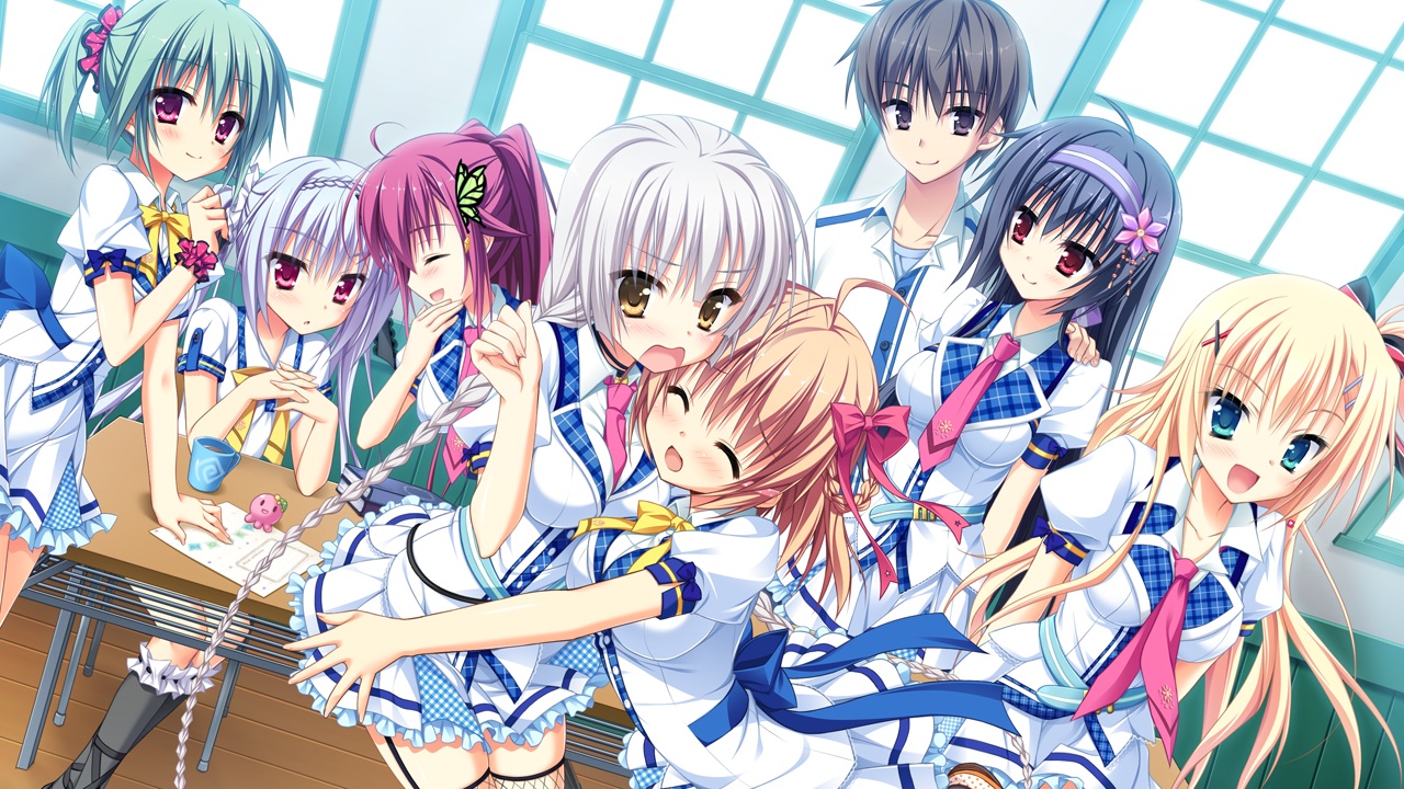 amagase_natsuki, asahina_shin, black_eyes, black_hair, blonde_hair, blue_eyes, brown_hair, game_cg