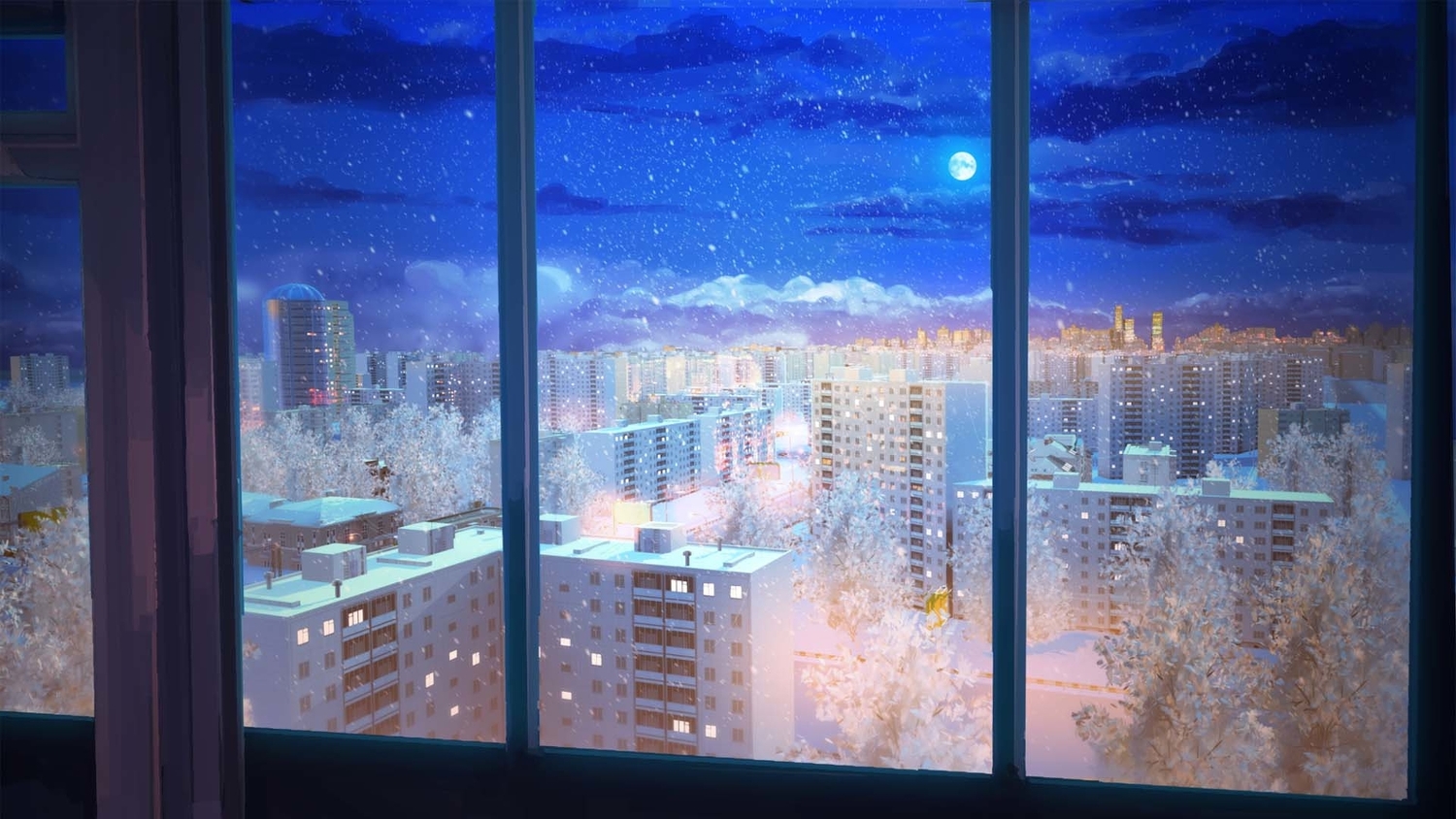 arsenixc, building, city, everlasting_summer, game_cg, jpeg_artifacts, moon, night