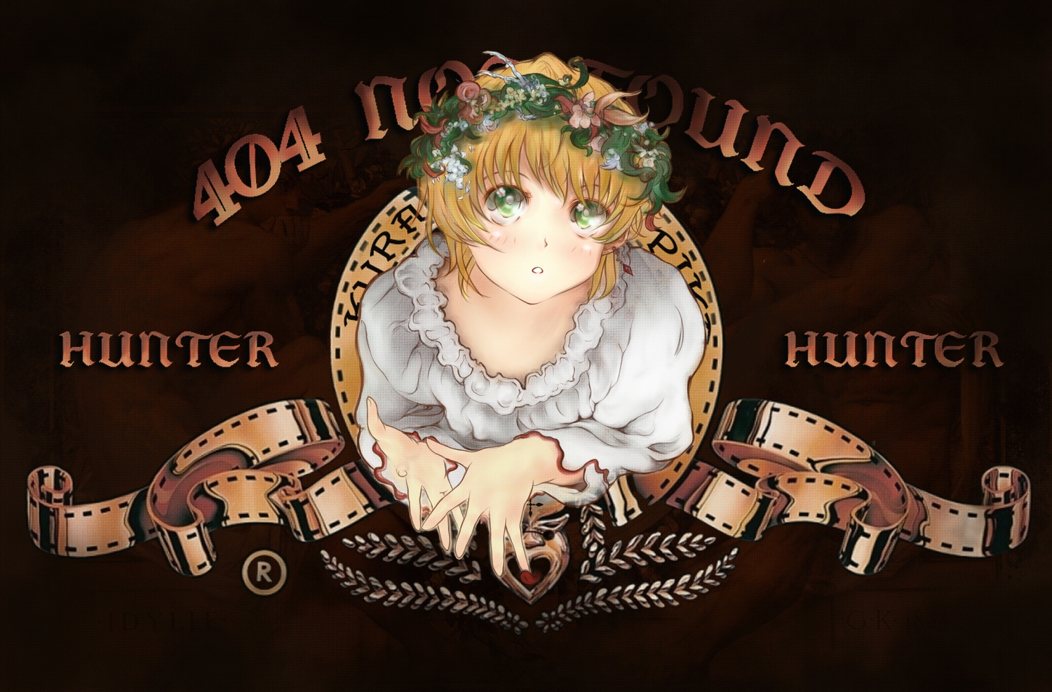 blonde_hair, brok, green_eyes, hunter_x_hunter, kurapica, parody, short_hair