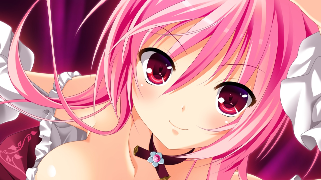 3rd_eye, close, game_cg, gensou_no_idea, makita_maki, nanami_naru, pink_hair, red_eyes