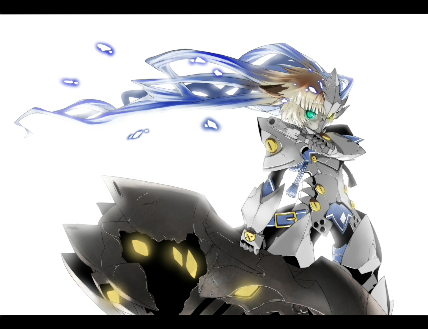 all_male, animal_ears, blonde_hair, chung_(elsword), elsword, fuyugasumi, green_eyes, male