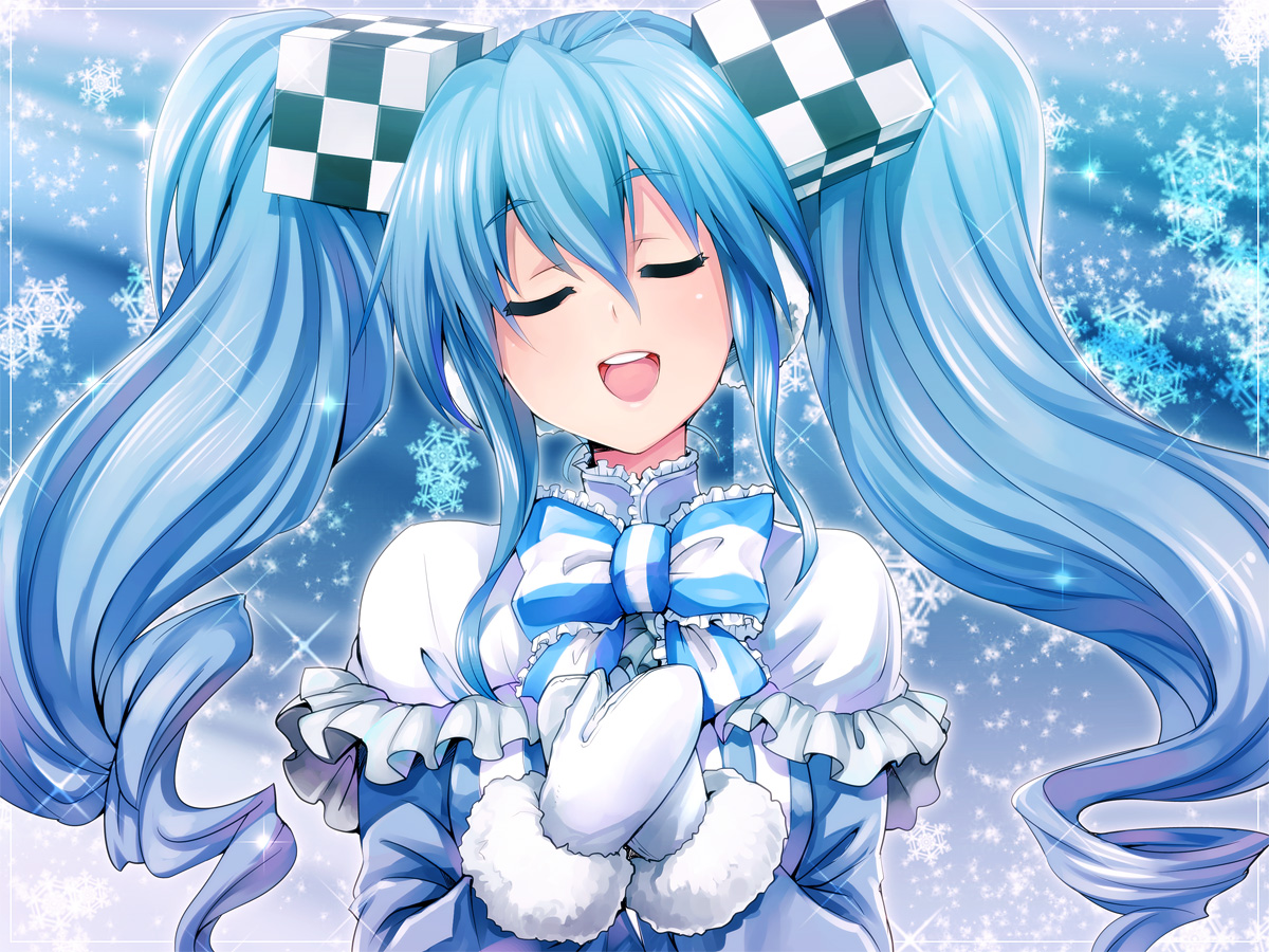 blue, blue_eyes, blue_hair, bow, gloves, hatsune_miku, ism, long_hair, twintails, vocaloid