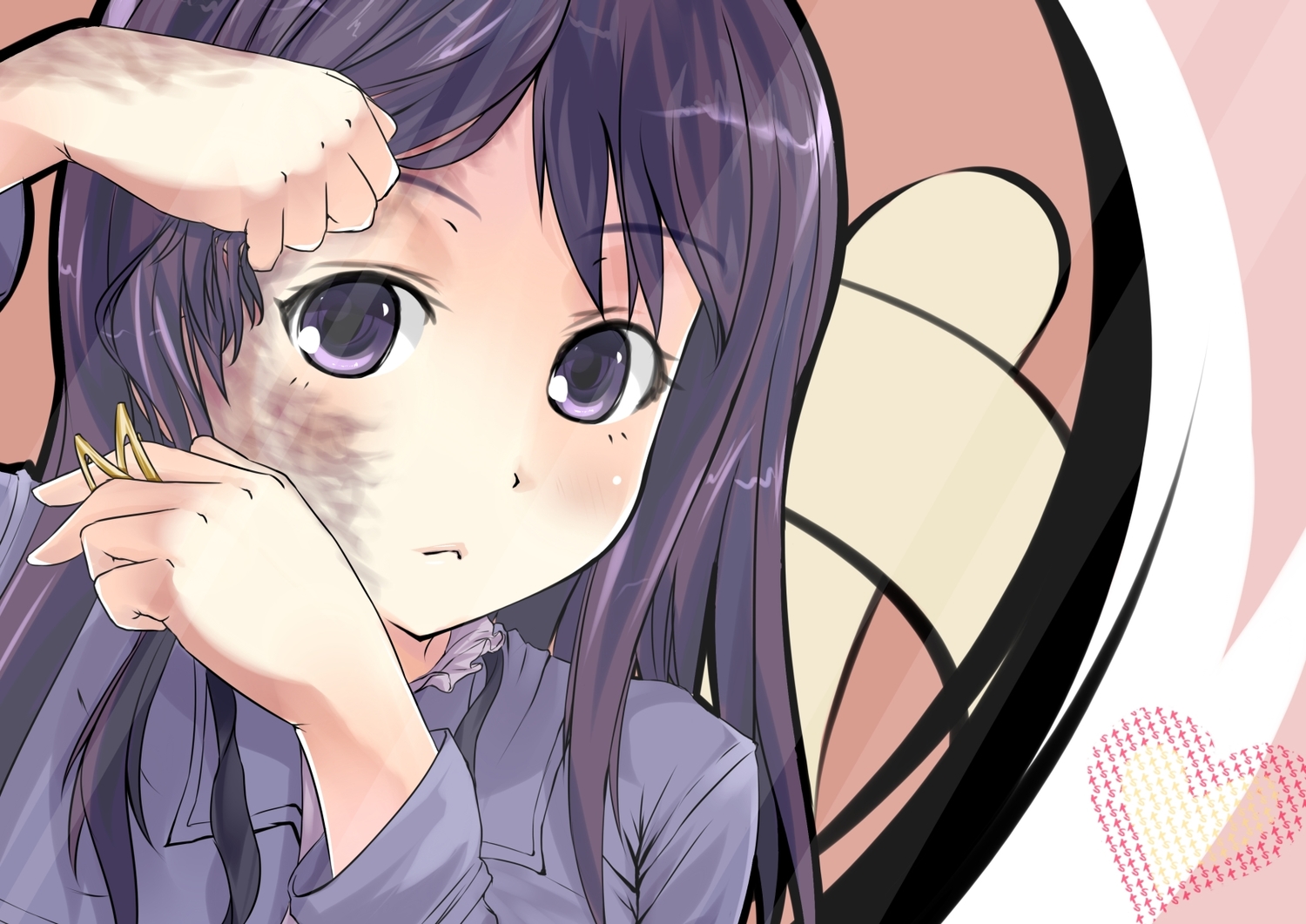 black_hair, close, ikezawa_hanako, katawa_shoujo, long_hair, purple_eyes
