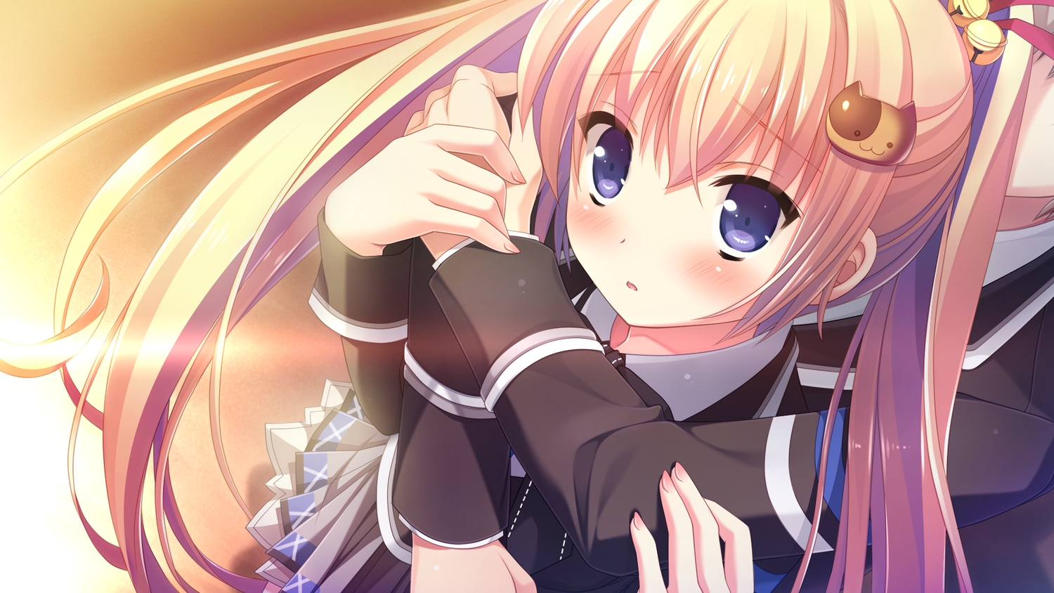 asasaka_meguri, blonde_hair, blush, game_cg, hulotte, ikegami_akane, imouto_no_okage_de_mote_sugite_yabai, long_hair