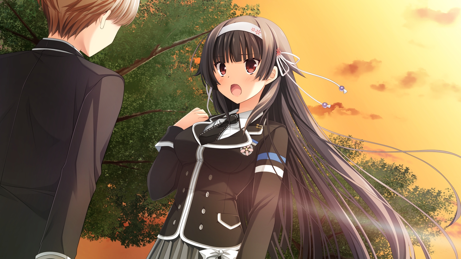 asasaka_tokiya, black_hair, game_cg, headband, hulotte, ikegami_akane, imouto_no_okage_de_mote_sugite_yabai, long_hair