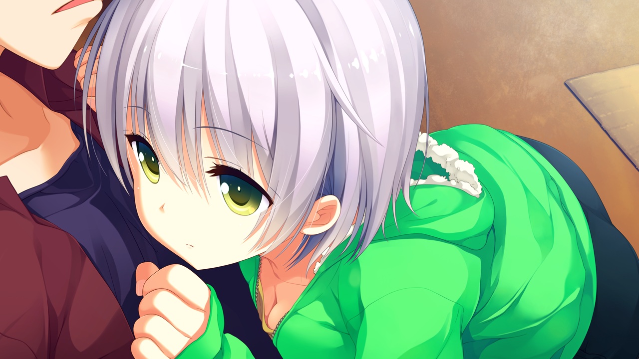 breasts, cleavage, futaba_shou, game_cg, green_eyes, ichiban_janakya_dame_desu_ka?, male, nanase_meruchi