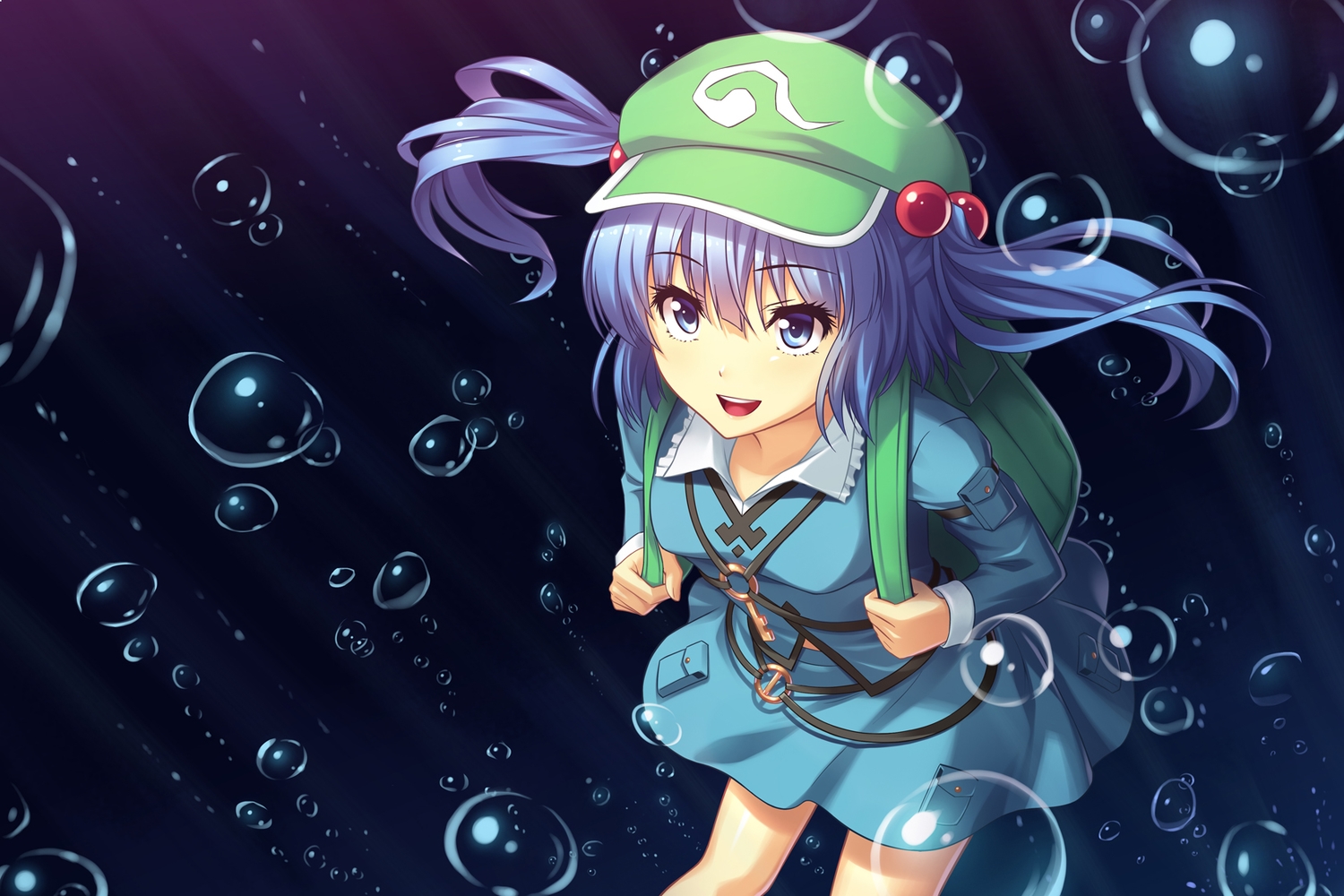 athrun1120, bubbles, kawashiro_nitori, touhou, water