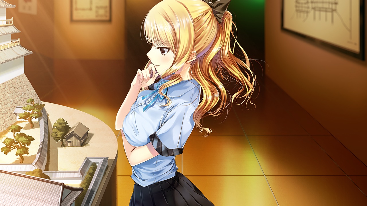 ayame_no_machi_to_ohimesama, blonde_hair, game_cg, kazuharu_kina, long_hair, more_(company), naruko_ran, ponytail