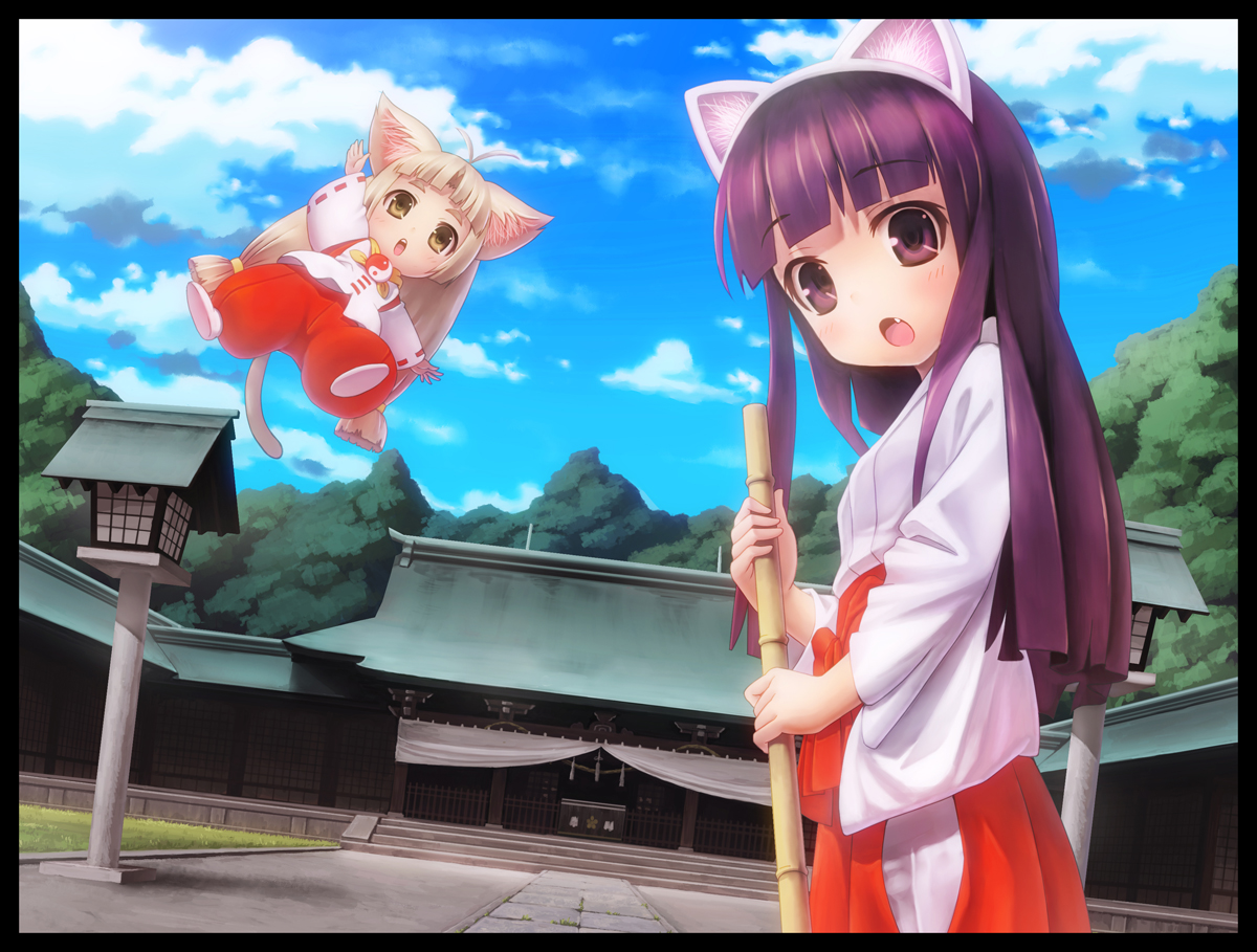 animal_ears, hazuki, tail, tsukuyomi_moon_phase