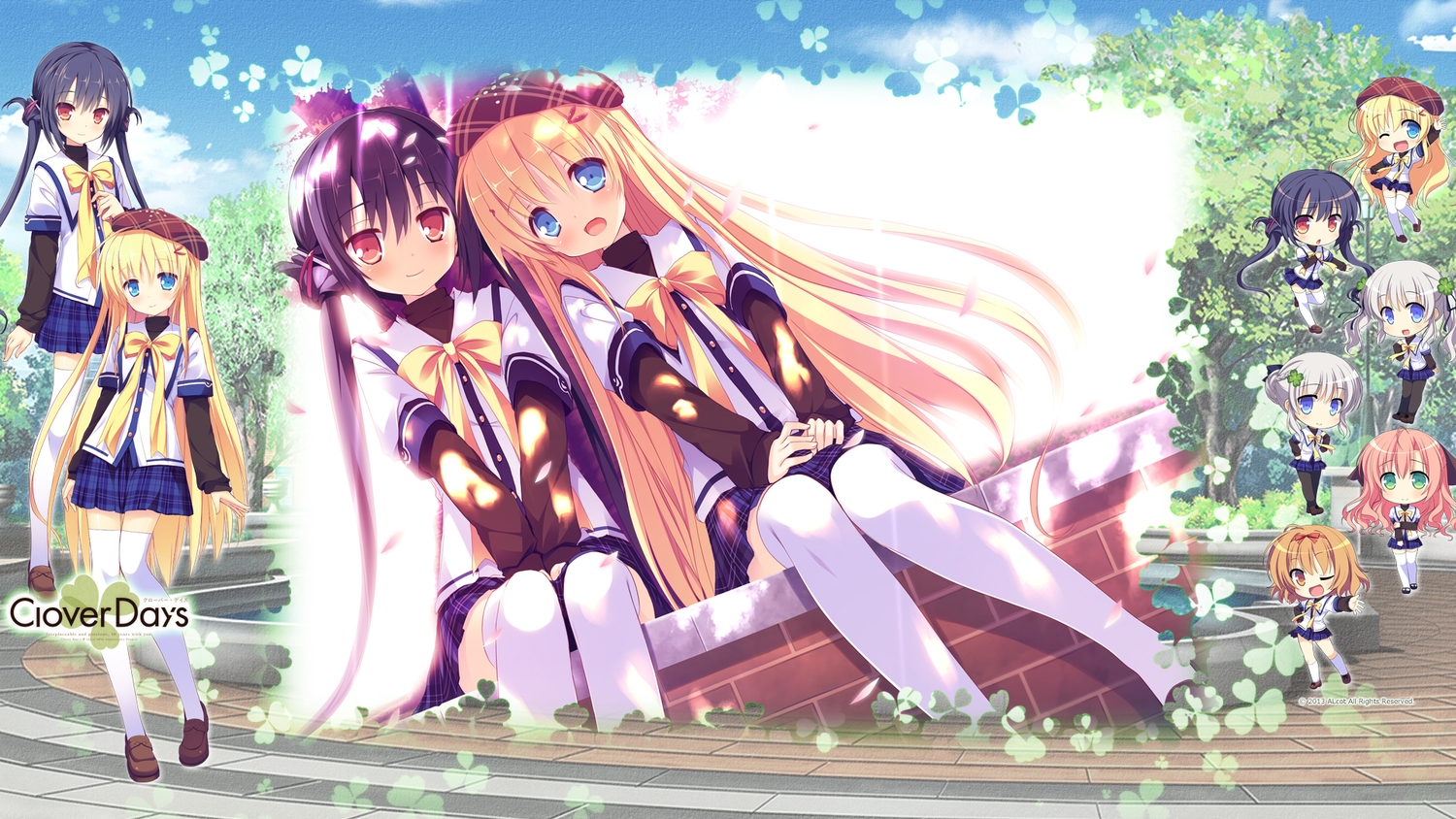 alcot, aona_masao, chibi, clover_day's, hat, kagami_hekiru, kagami_hikaru, nimura_yuushi
