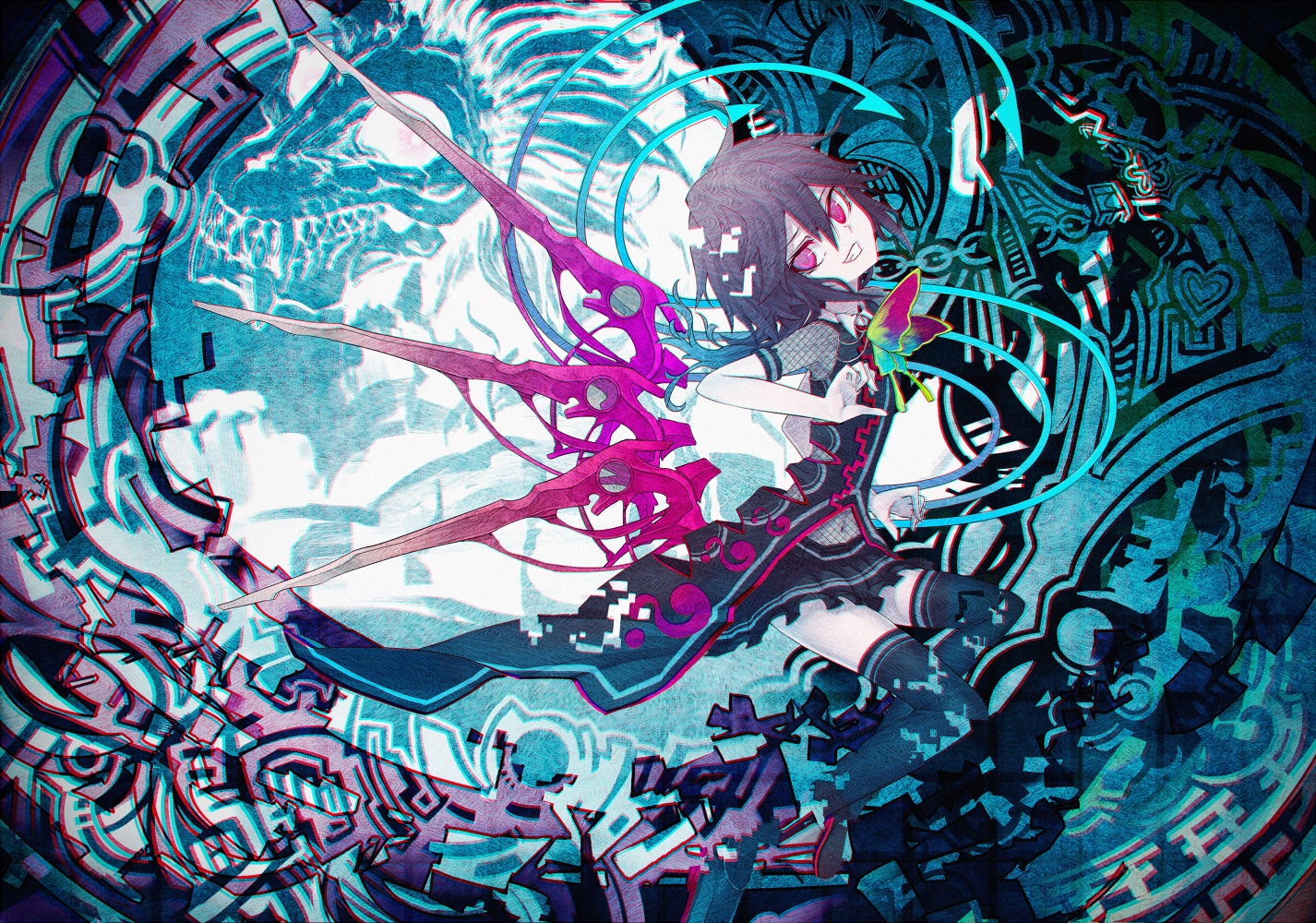 houjuu_nue, kusakanmuri, touhou, wings