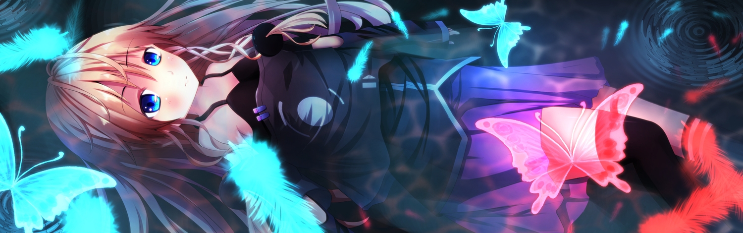 butterfly, feathers, ia, kagayan1096, vocaloid