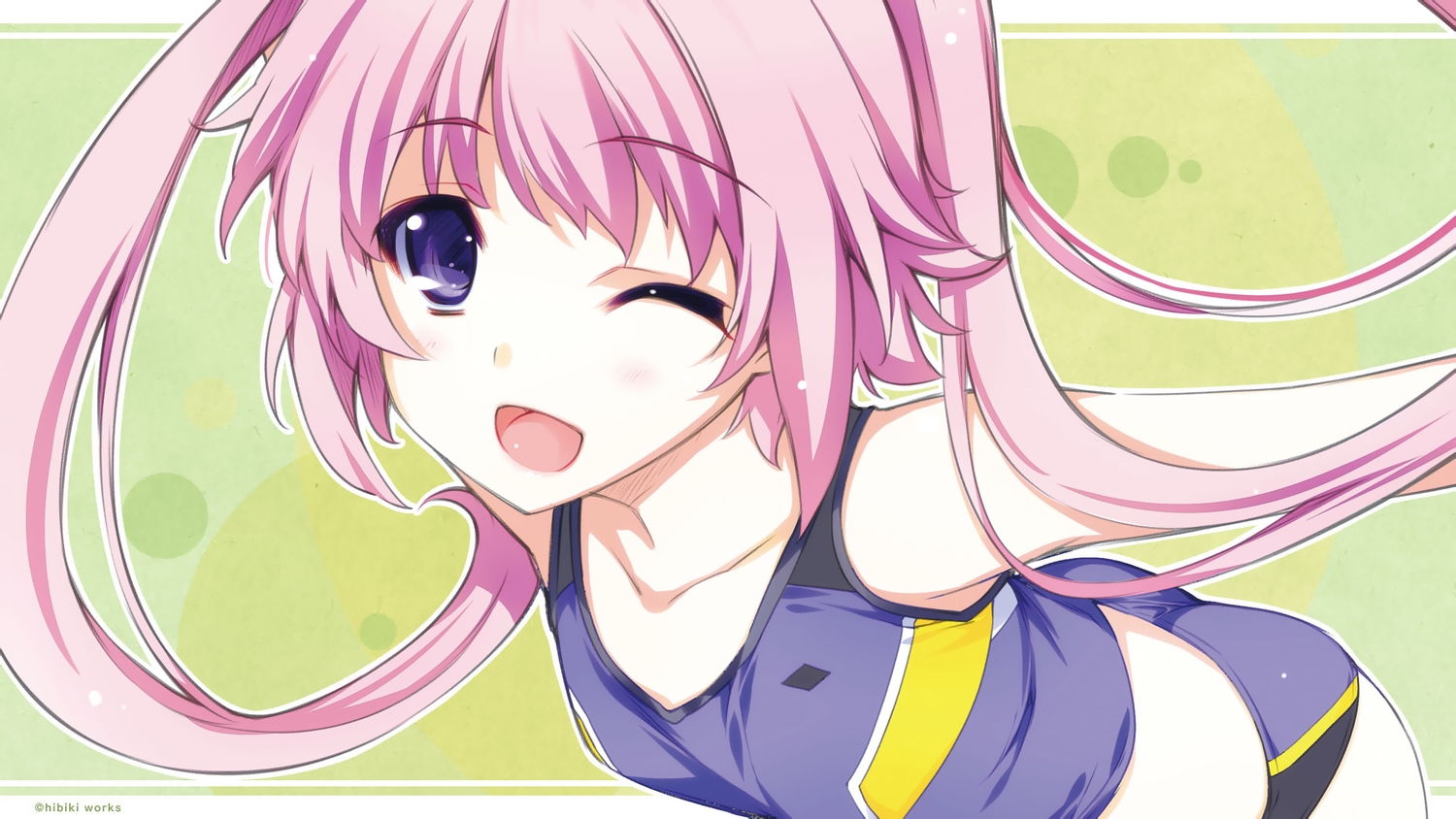akatsuki-works, iizuki_tasuku, long_hair, lovely_x_cation, lovely_x_cation_2, nirasaki_hinata, pink_hair, purple_eyes