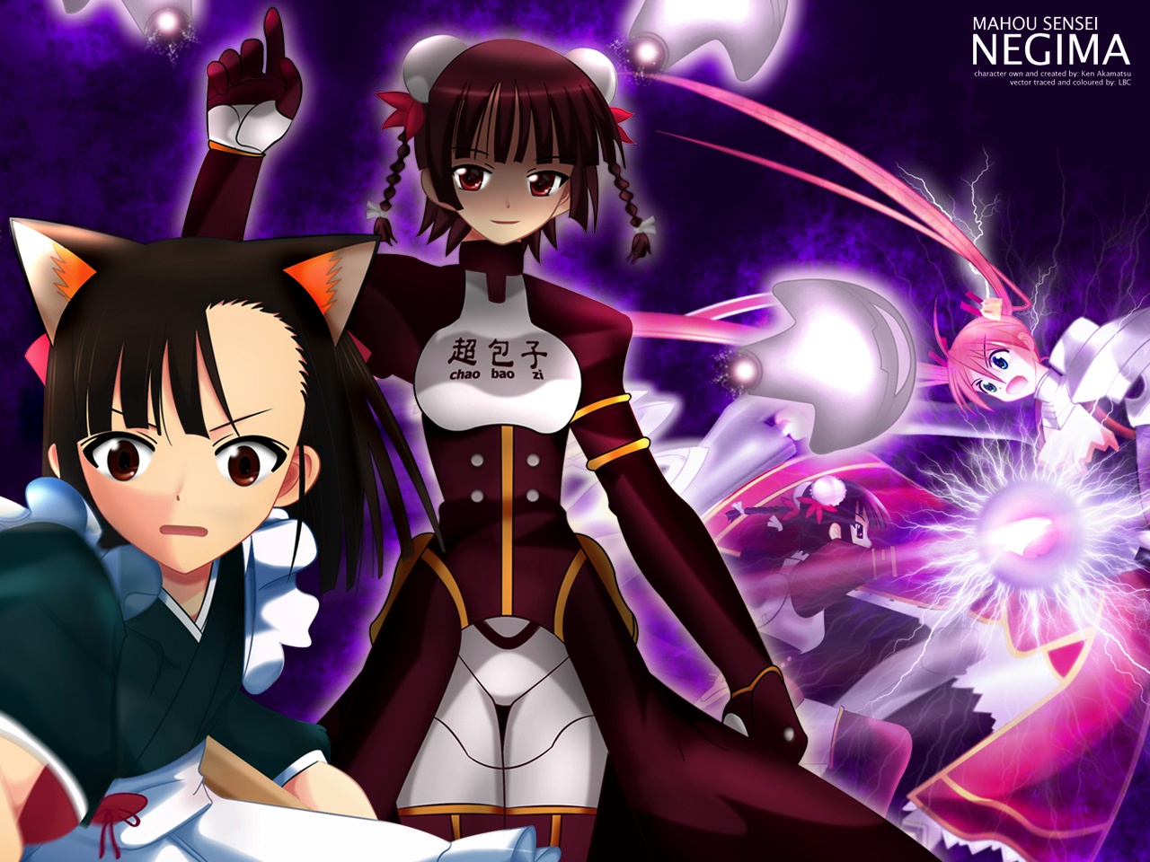 kagurazaka_asuna, lingshen_chao, mahou_sensei_negima, sakurazaki_setsuna