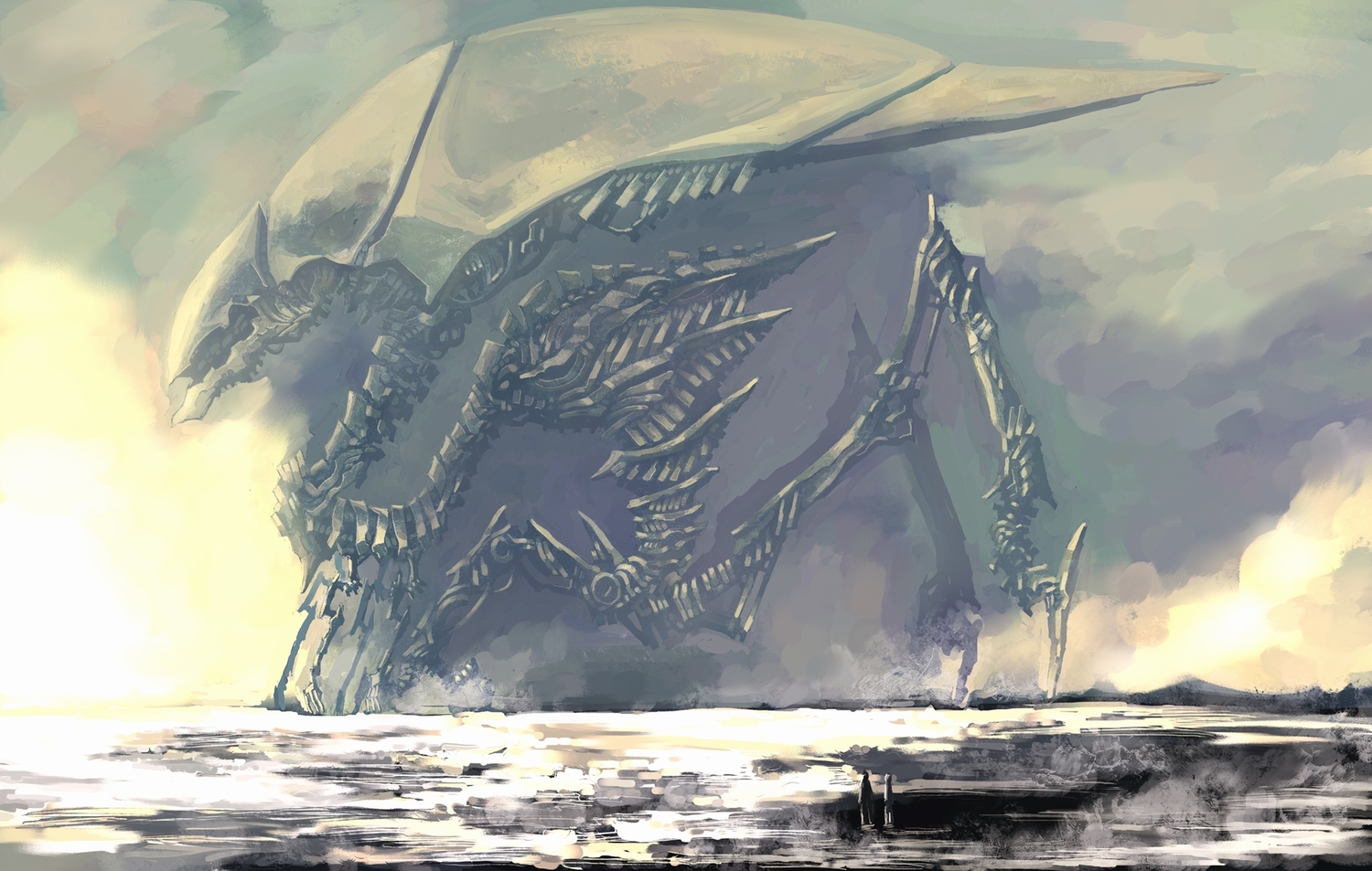 landscape, mecha, original, rhodotorura, scenic