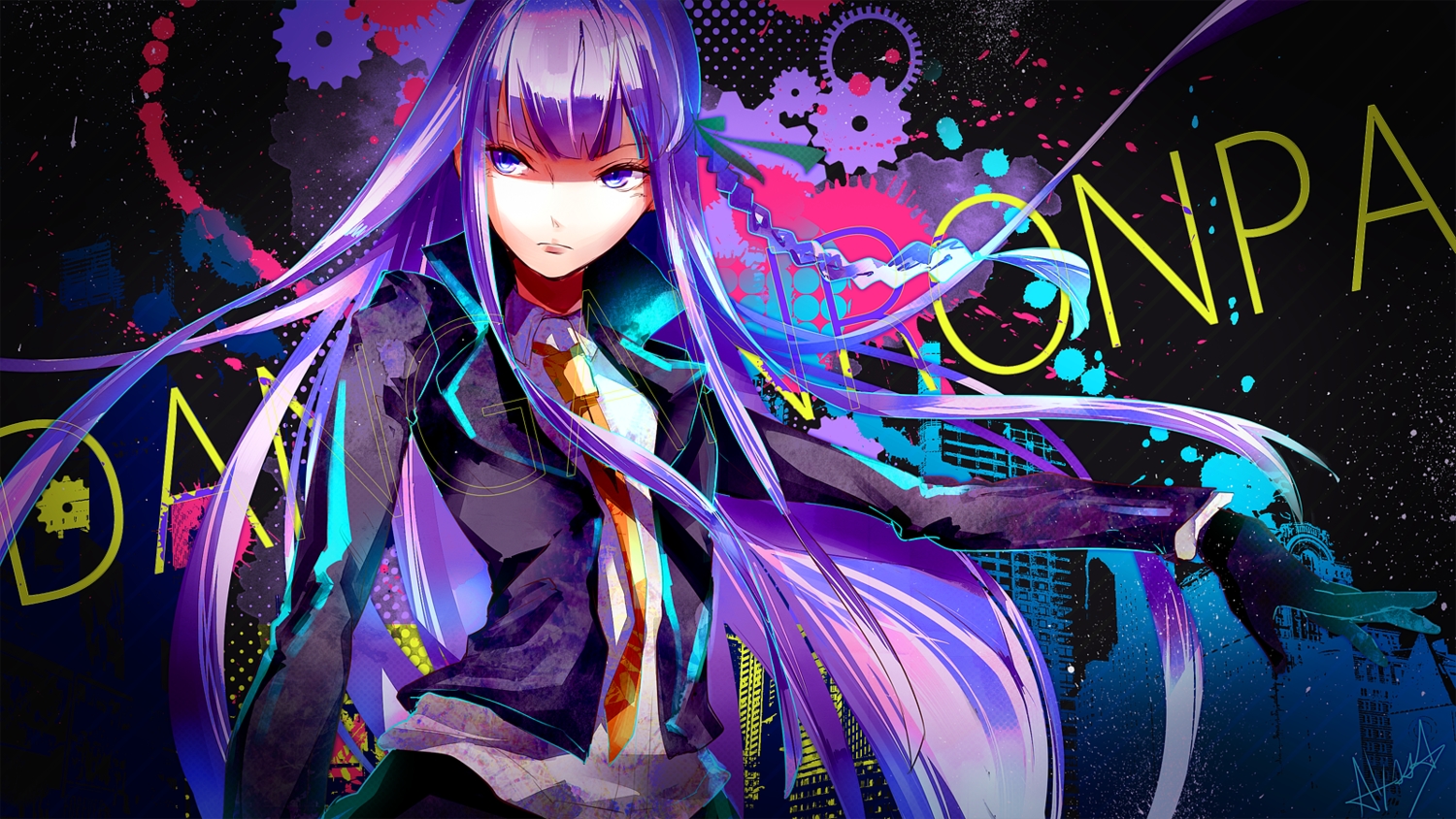 alyssa718, dangan-ronpa, kirigiri_kyouko, long_hair, purple_eyes, purple_hair