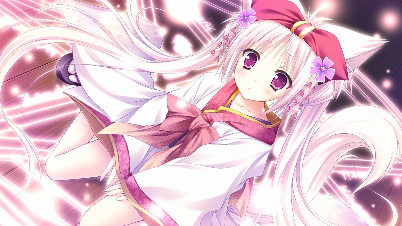 animal_ears, foxgirl, game_cg, hanairo_heptagram, japanese_clothes, loli, lump_of_sugar, miyuri, moekibara_fumitake, purple_eyes, tail