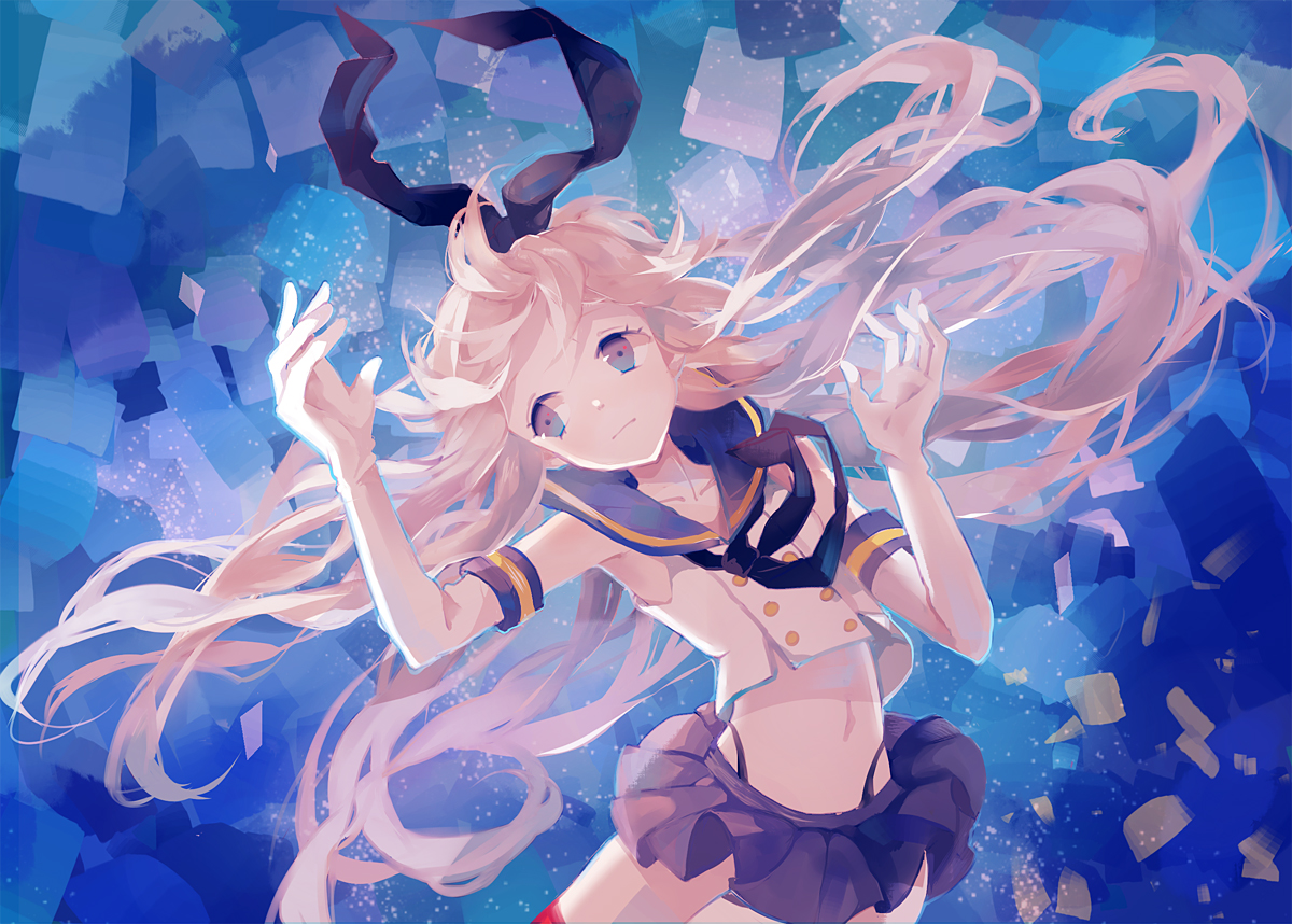 anthropomorphism, kantai_collection, miiyuro, shimakaze_(kancolle)