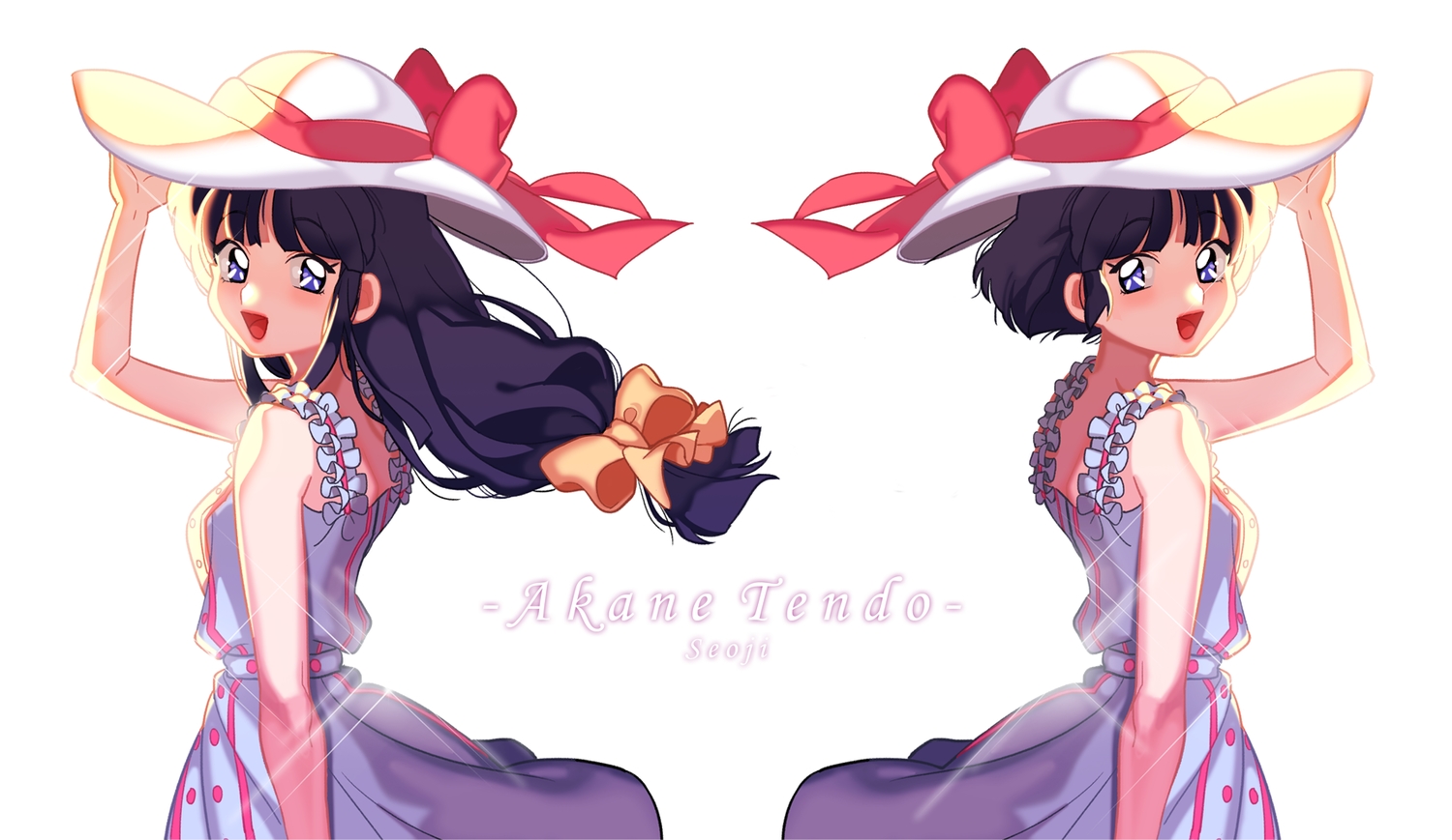 bow, dress, hat, ranma½, seoji, tendo_akane