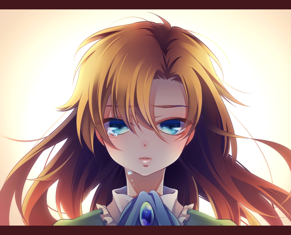 azurixyz, blonde_hair, blue_eyes, close, ib, mary_(ib), tears