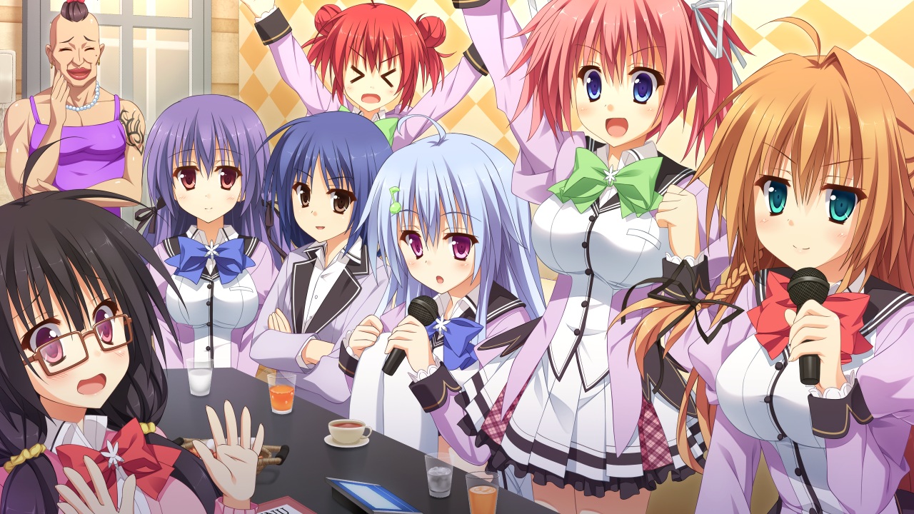 game_cg, glace, glasses, group, haneshiro_amane, hikage_honoka, ichinose_himeno, kashiwagi_rio