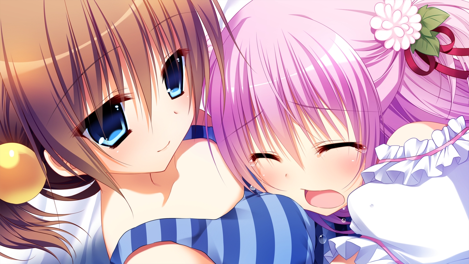 2girls, crying, front_wing, game_cg, innocent_girl, midou_konoka, midou_rino, nanaca_mai