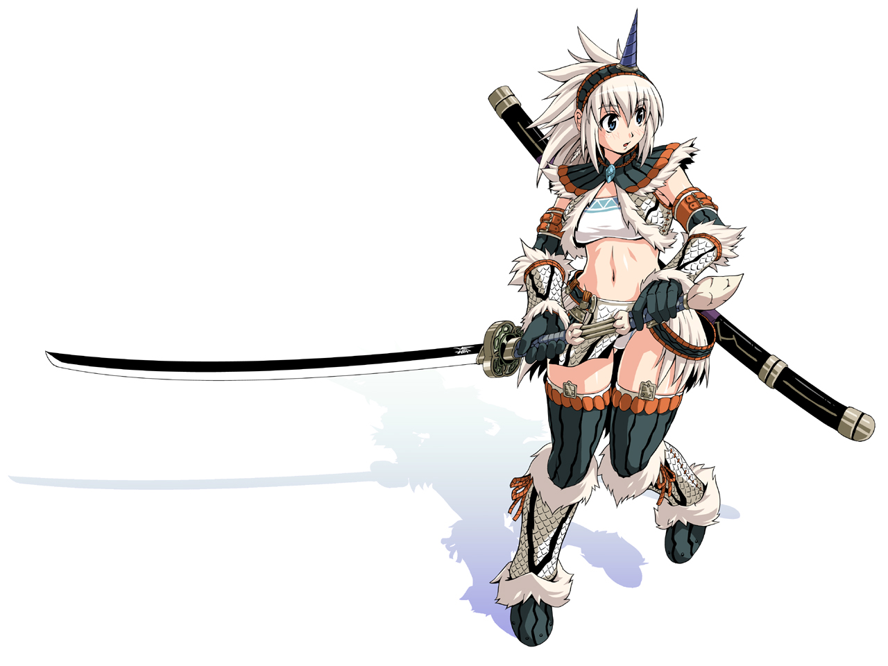 armor, funamushi_(funa), katana, kirin_(armor), monster_hunter, sword, weapon