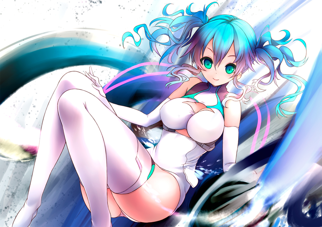 hatsune_miku, sora_to_umi, vocaloid
