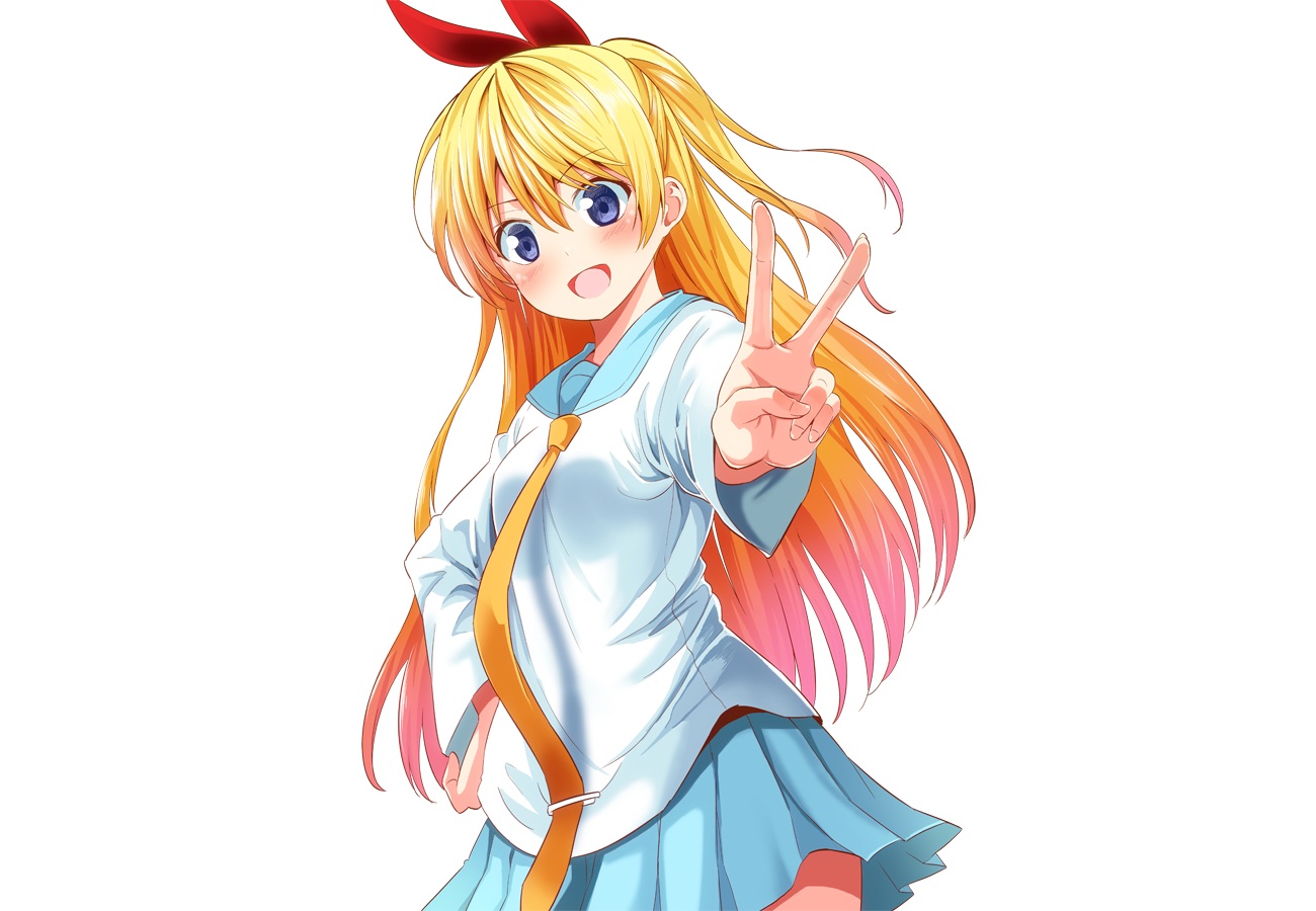 attsun_(atsushi_jb), blonde_hair, kirisaki_chitoge, long_hair, nisekoi, school_uniform, white
