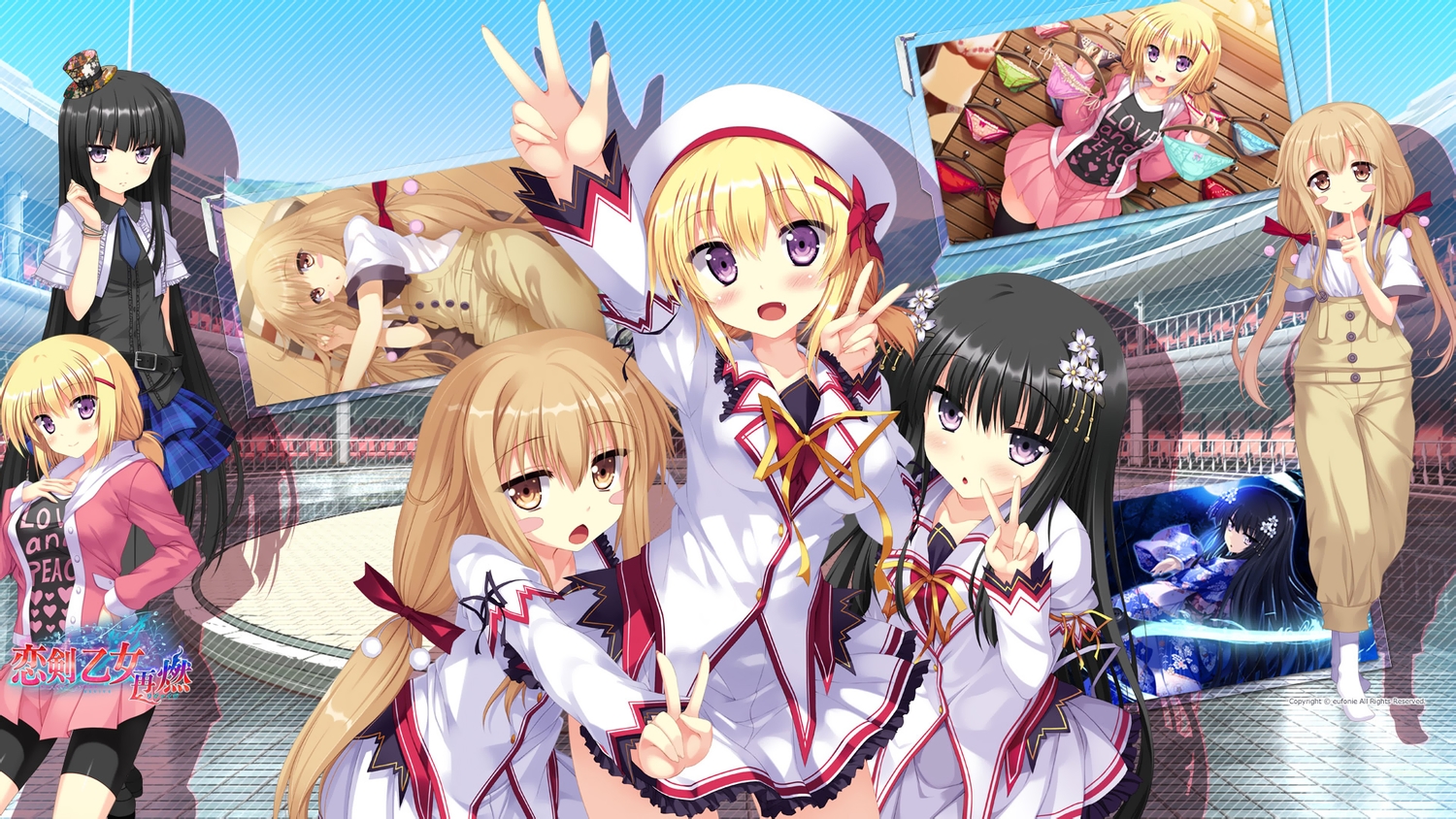 blush, chiyoda_mari, eufonie, game-style, ichikura_chiharu, jpeg_artifacts, koiken_otome, minato_shiho