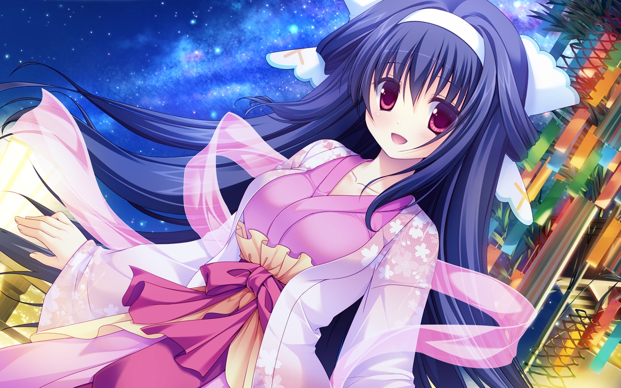 black_hair, game_cg, hatori_piyoko, headband, kazaura_kotone, koisuru_shimai_no_sextet, long_hair, peassoft