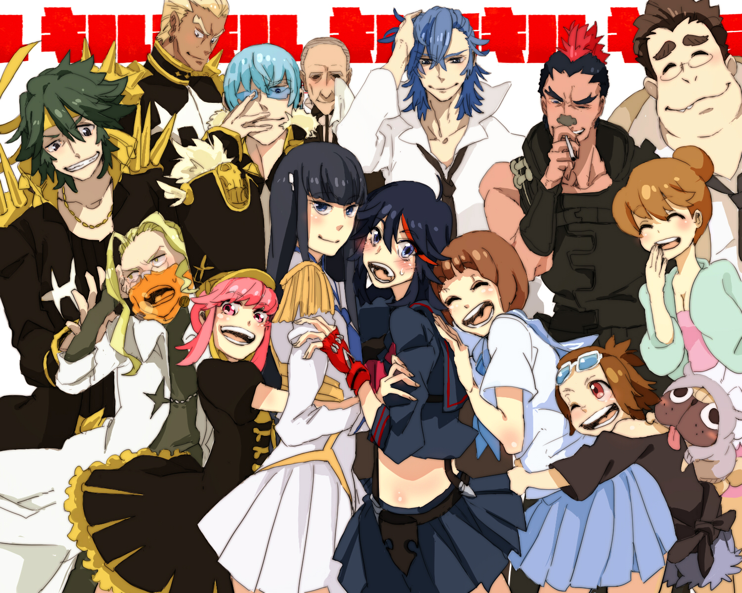 con_pota, guts_(kill_la_kill), hakodate_omiko, inumuta_houka, iori_shirou, jakuzure_nonon, kill_la_kill, kiryuin_satsuki
