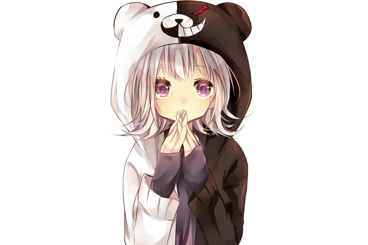 dangan-ronpa_2, long_hair, nanami_chiaki, naoton, purple_eyes, white, white_hair