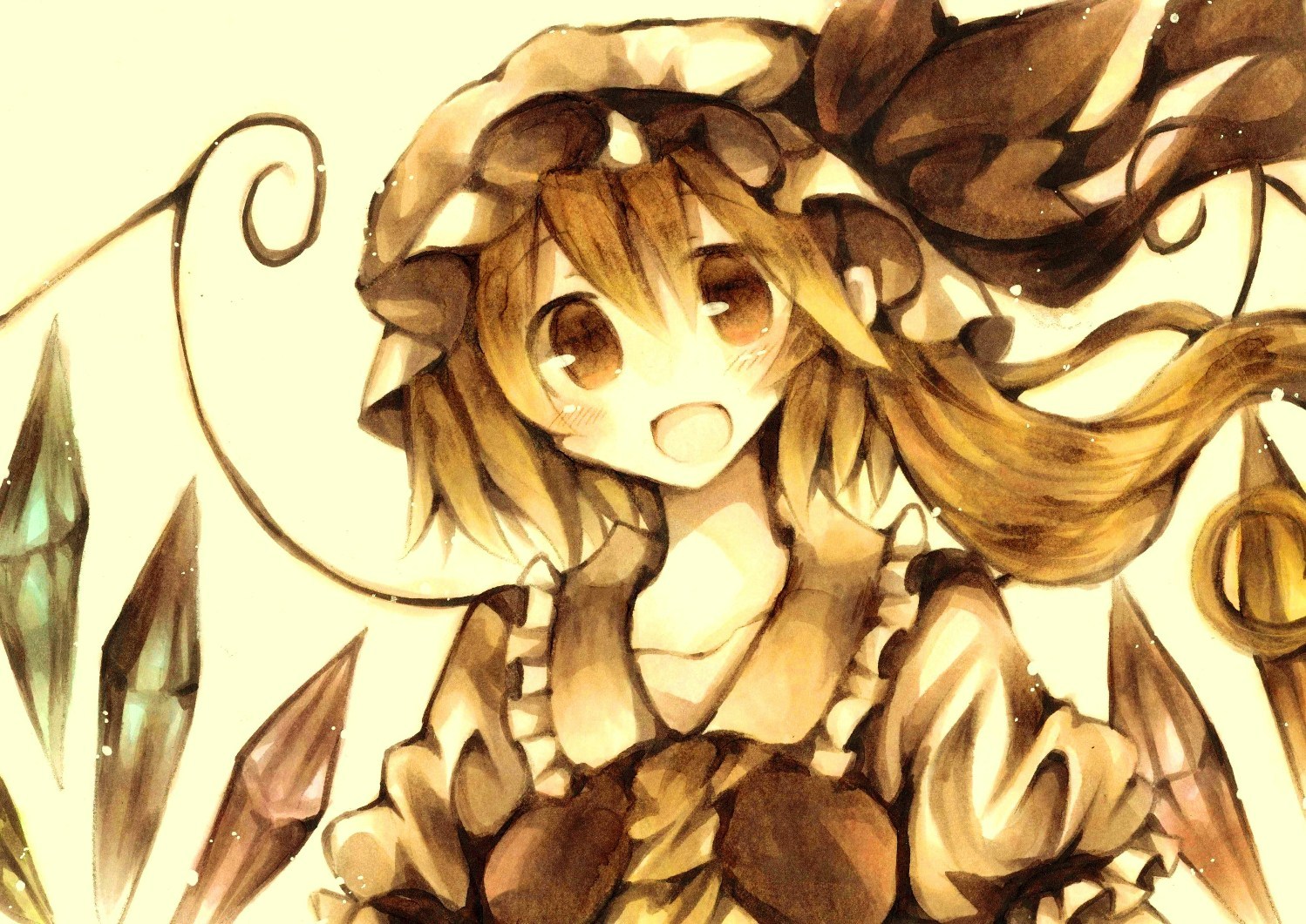 blonde_hair, flandre_scarlet, polychromatic, red_eyes, touhou, vampire, wings, wiriam07