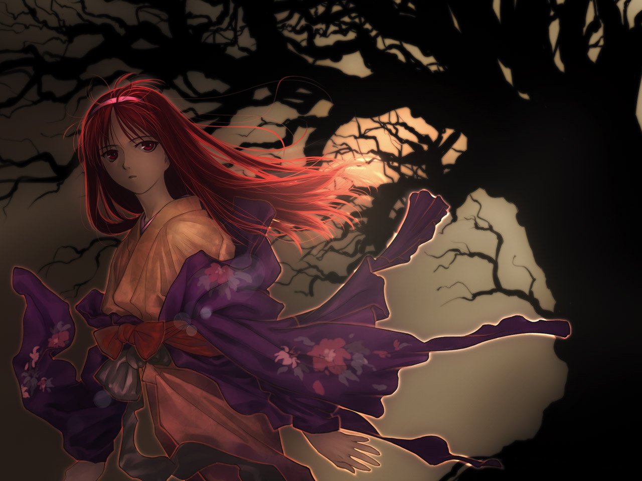 japanese_clothes, long_hair, red_hair, shingetsutan_tsukihime, tohno_akiha, type-moon, vermillion_akiha
