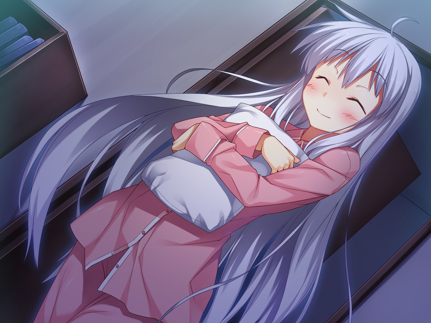 chisa, gray_hair, long_hair, onii-chan_no_hanbun_wa_yokubou_de_dekiteimasu, racer_(magnet), tagme